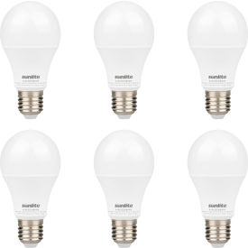 Sunlite® LED A19 Light Bulb E26 Base 9W 800 Lumens 4000K Cool White Pack of 6