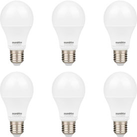 Sunlite® LED A19 Light Bulb E26 Base 9W 800 Lumens 6500K Daylight Pack of 6