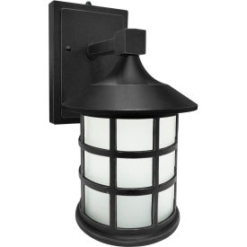 Sunlite® LED Mission Style Lantern Outdoor Vanity Light Fixture 9W 600 Lumens 6-1/8""L Black