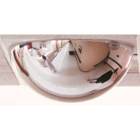 See All Industries PVT-BAR2X2 See-All® Full Dome T-Bar Acrylic Mirror, Indoor, 24" Dia. W/2x2 Panel,360° Viewing Angle image.