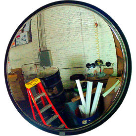 See All Industries SSO26 See All Mirrors® Round Convex Mirror w/ Stainless Steel Backer, Outdoor, 26" Dia. image.