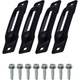 Snap-Loc® E-Track Single Strap Anchor w/ Self-Drilling Screws Black Pack of 4