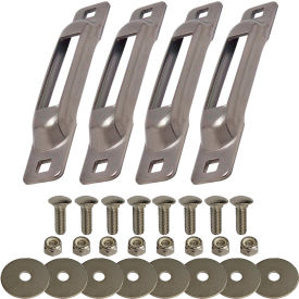 Snap-Loc® E-Track Single Strap Anchor w/ Carriage Bolts Stainless Pack of 4