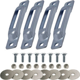 Snap-Loc® E-Track Single Strap Anchor w/ Carriage Bolts Zinc Pack of 4