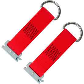 Snap-Loc® E-Track D-Ring Tie-Down Strap 4400 lb. Capacity 2" x 9" Pack of 2