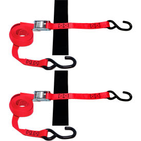 Snap-Loc® S-Hook Loop Cam Tie-Down Strap 1500 lb. Capacity 1" x 8' Pack of 2