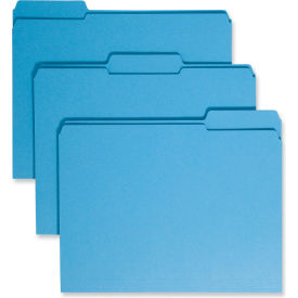 Smead® File Folders 1/3 Cut Reinforced Top Tab Letter Blue 100/Box