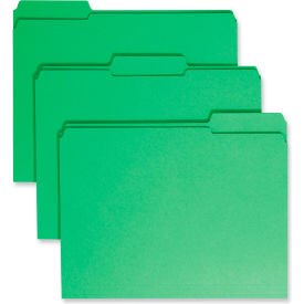 Smead® File Folders 1/3 Cut Reinforced Top Tab Letter Green 100/Box