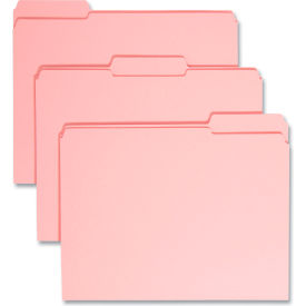 Smead® File Folders 1/3 Cut Reinforced Top Tab Letter Pink 100/Box