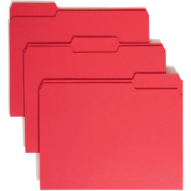Smead® File Folders 1/3 Cut Top Tab Letter Red 100/Box
