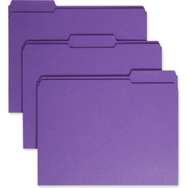 Smead® File Folders 1/3 Cut Reinforced Top Tab Letter Purple 100/Box