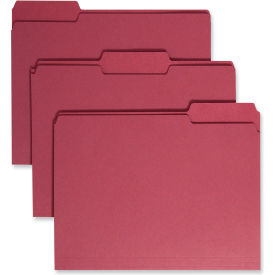 Smead® File Folders 1/3 Cut Top Tab Letter Maroon 100/Box