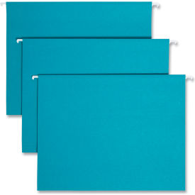 Smead® Hanging File Folders 1/5 Tab 11 Point Stock Letter Teal 25/Box