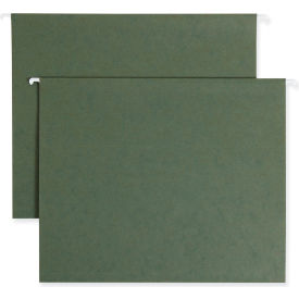Smead® 1" Capacity Box Bottom Hanging File Folders Letter Green 25/Box