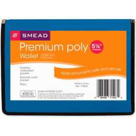 Smead® Premium 5-1/4" Accordion Expansion Wallets Poly Letter Navy Blue