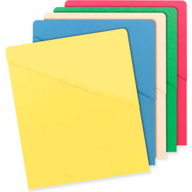Smead® Slash Pocket Folders Letter 11 Point Blue/Green/Manila/Red/Yellow 25/Pack