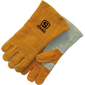 Select Split Cowhide Welding Glove, L, Gold view 2