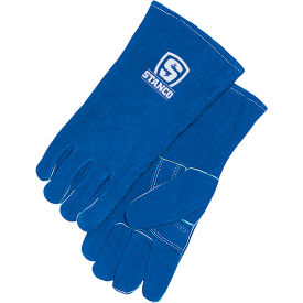 Split Cowhide Welding Glove, L, Royal Blue view 2
