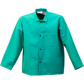 Stanco Manufacturing, Inc. FR630-2XL Stanco Flame Resistant 30" Green Cotton Coat, FR630-2XL image.