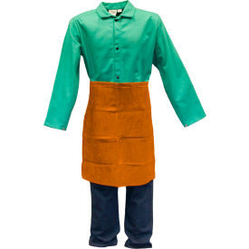 Gold Band Leather Waist Apron, 24" x 24", Gold view 2