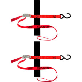 Snap-Loc Cargo Control Systems SLTHS104CLR2 Snap-Loc® S-Hook Loop Cam Tie-Down Strap, 1500 lb. Capacity, 1" x 4, Pack of 2 image.