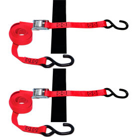 Snap-Loc Cargo Control Systems SLTHS108CR2 Snap-Loc® S-Hook Loop Cam Tie-Down Strap, 1500 lb. Capacity, 1" x 8, Pack of 2 image.