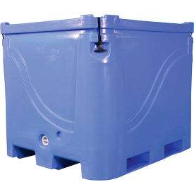 Snyder Industries Inc 1936001M93001 Bonar Plastics Polar Insulated Box PB760 with Lid - 1700 Lb. Capacity 48"L x 43"W x 38"H Blue image.