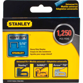 Stanley Tools STHT71834 Stanley® STHT71834  Heavy-Duty Narrow Crown Staples 5/16" -1,250 Pack image.