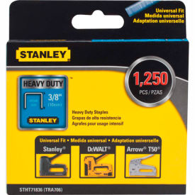 Stanley Tools STHT71836 Stanley® STHT71836  Heavy-Duty Narrow Crown Staples 3/8" -1,250 Pack image.