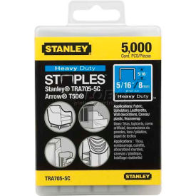 Stanley Tools TRA705-5C Stanley TRA705-5C Heavy-Duty Narrow Crown Staples 5/16", 5,000 Pack image.