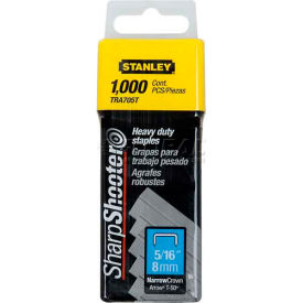 Stanley TRA705T Heavy-Duty Narrow Crown Staples 5/16"" 1000 Pack
