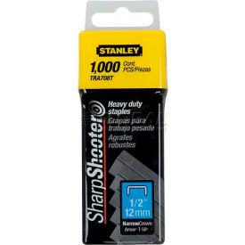 Stanley Tools TRA708T Stanley TRA708T Heavy-Duty Narrow Crown Staples 1/2", 1,000 Pack image.