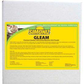 Simoniz Usa G1340035 Simoniz Automatic Gleam Chlorinated Detergent Powder, Unscented, 35 Lb. Pail - G1340035 image.