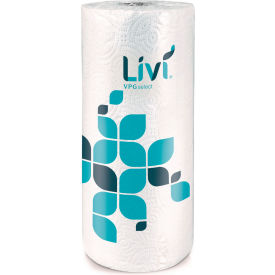 Livi® VPG Select Perforated Kitchen Roll Paper Towel 2-Ply 11"W x 10"L White 30 Rolls/Case 