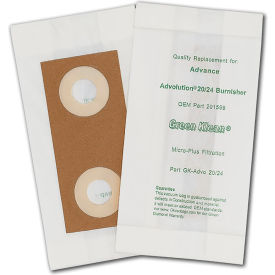 Green Kleen GK-Advo 20/24 Advance Advolution Passive Dust Bag - 20 & 24 Burnishers - 10(10 Packs)/Case image.