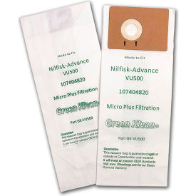 Green Kleen GK-VU500 Advance Paper Vacuum Bags For Advance VU500 image.