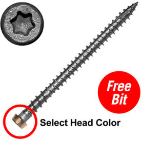 Screw Products, Inc. SSCD234FP 10 x 2-3/4" C-Deck Composite 305 Stainless Steel Star Drive Deck Screws - Fire Pit - Pkg of 1750 image.