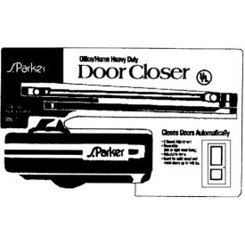 S Parker Hardware Mfg Co 53 Residential Door Closer - Chocolate Clamshell Pack 140 lbs. Capacity image.