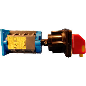 Springer Controls/MERZ A104/016-DR2,16A,3-Pole, Disconnect Switch, Red/Yellow, Din-Mount, Lockout