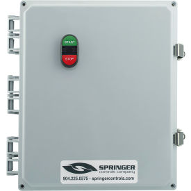 Springer Controls Co. Inc AF5206P1K-3P NEMA 4X Enclosed Motor Starter, 52A, 3PH, Direct Online, Start/Stop, 100-250V, 30-40A image.