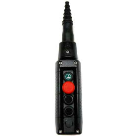Springer Controls Co. Inc F70AB12020000001 T.E.R., F70AB12020000001 MIKE Pendant, 4 Button, Black, 1-Speed Buttons image.