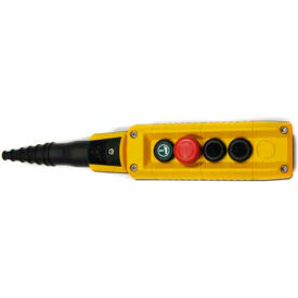 Springer Controls Co. Inc F70AY12020000001 T.E.R., F70AY12020000001 MIKE Pendant, 4 Button, Yellow, 1-Speed Buttons image.