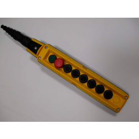 Springer Controls Co. Inc F70BY12000600001 T.E.R., F70BY12000600001 MIKE Pendant, 8 Button, Yellow, 2-Speed Buttons image.