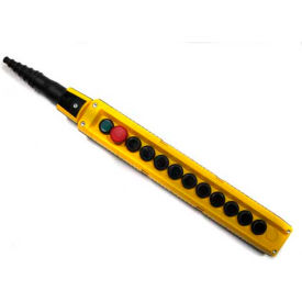Springer Controls Co. Inc F70CY12100000001 T.E.R., F70CY12100000001 MIKE Pendant, 12 Button, Yellow, 1-Speed Buttons image.