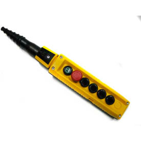 Springer Controls Co. Inc F70EY12040000001 T.E.R., F70EY12040000001 MIKE Pendant, 6 Button, Yellow, 1-Speed Buttons image.