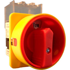 Springer Controls/MERZ ML1-025-AR3, 25A,3-Pole, Disconnect Switch, Red/Yellow, Front-Mount, Lockable