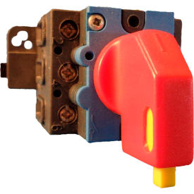 Springer Controls Co. Inc ML1-025-PR2 Springer Controls/MERZ ML1-025-PR2, 25A, 3-Pole, Disconnect Switch, Red/Yellow, Din-Mount, Lockout image.