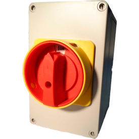 Springer Controls Co. Inc ML2-063-AR3E Springer Controls / MERZ ML2-063-AR3E, 63A, 3-Pole, Enclosed Disconnect Switch, Red/Yellow image.