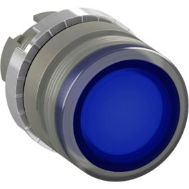 ABB Illuminated Push Button Operator 22mm Blue Flush Style 