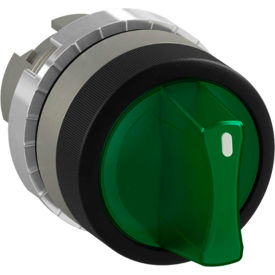 Springer Controls Co. Inc P9M-SLZ0V ABB Illuminated Selector, 22mm, Green, Z CAM, P9M-SLZ0V image.